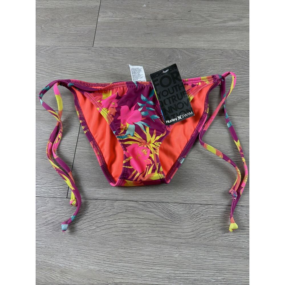 Hurley Women’s Size S Floral Strappy Bikini Bottom NWT